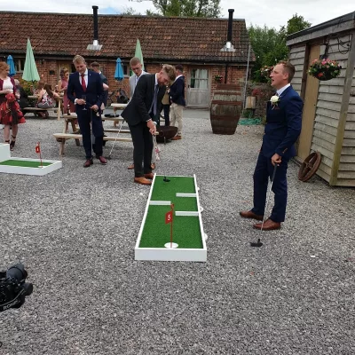 Wedding mini golf course to hire at Milton End farm
