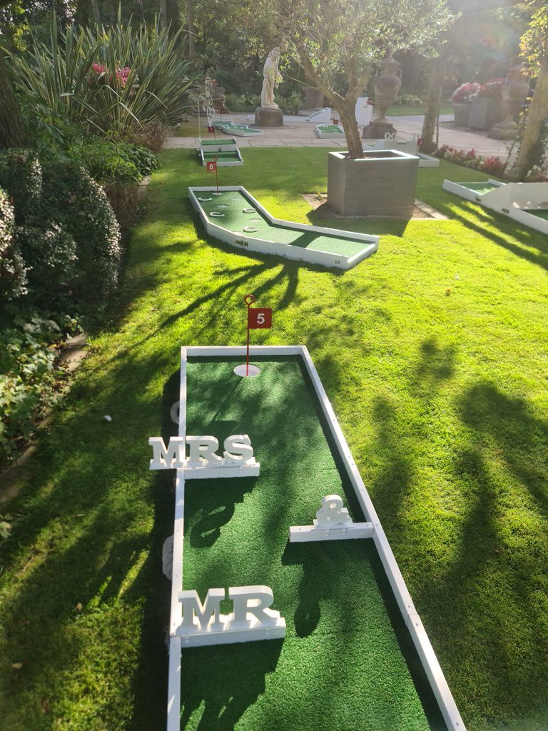moxhull hall wedding mini golf with add on event pricing