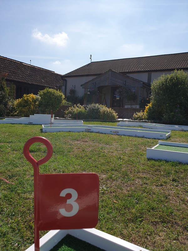 Mini Golf Somerset set up at Quantock Lakes North Somerset.